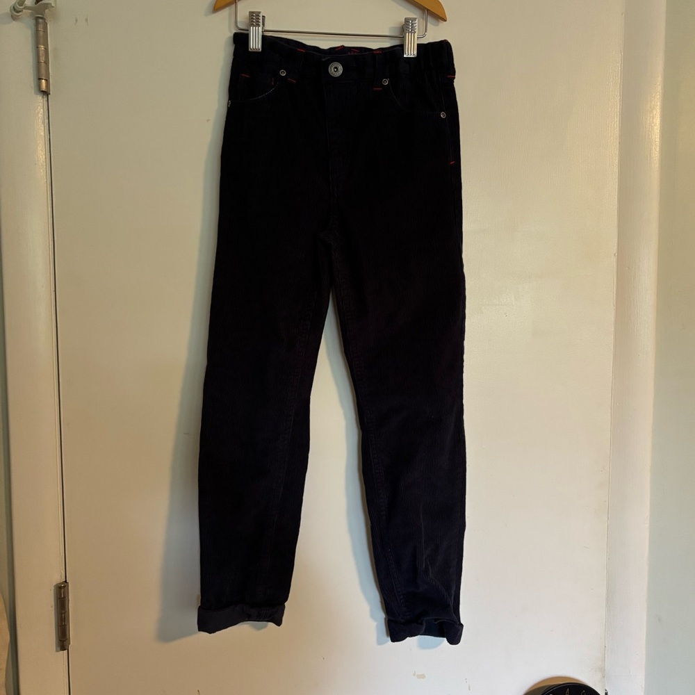 Joules Navy Corduroy Pants with Red Accents